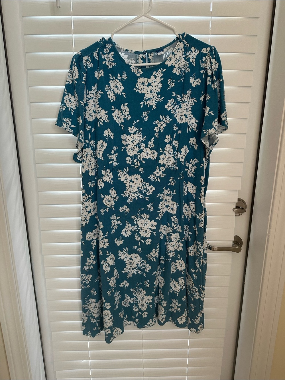 Old Navy Teal Floral Mini Dress